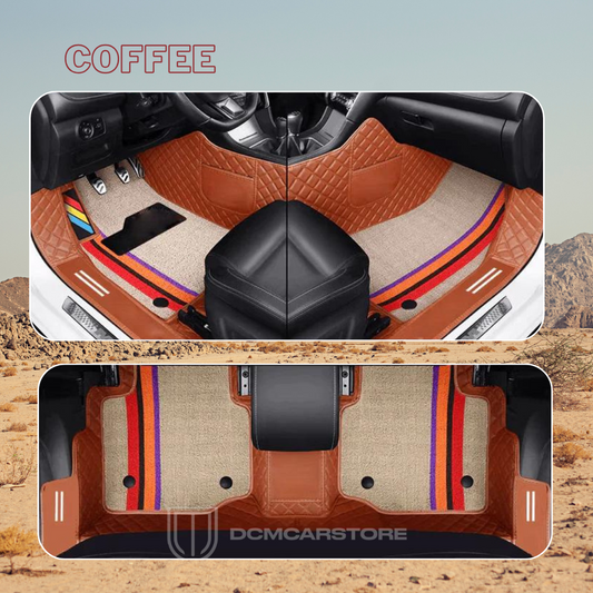 Coffee Color  Floor Mats for Cars, SUVs, and Trucks 2 Layers (CM015)