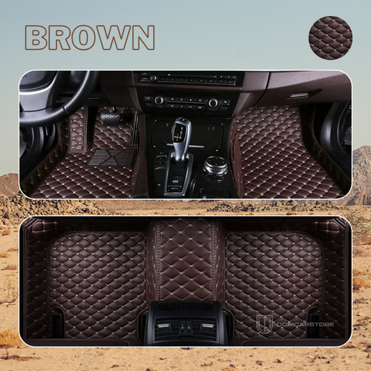 Brown Color Floor Mats for Cars, SUVs, and Trucks (CM012)