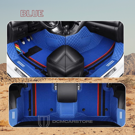 Blue Color  Floor Mats for Cars, SUVs, and Trucks 2 Layers (CM015)
