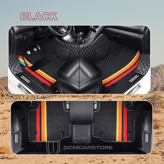 Black Color  Floor Mats for Cars, SUVs, and Trucks 2 Layers (CM015)