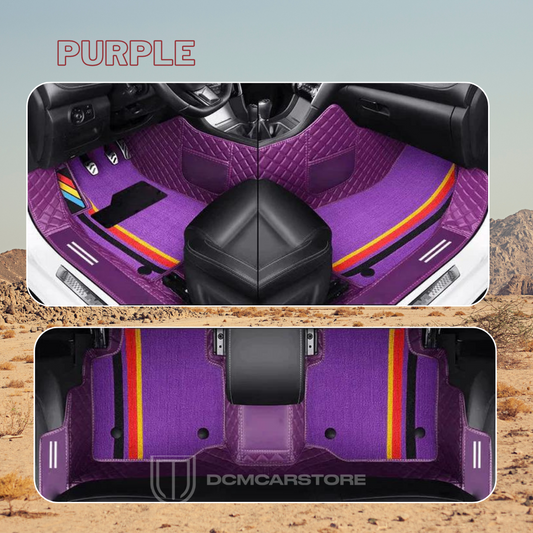Purrple Color  Floor Mats for Cars, SUVs, and Trucks 2 Layers (CM015)