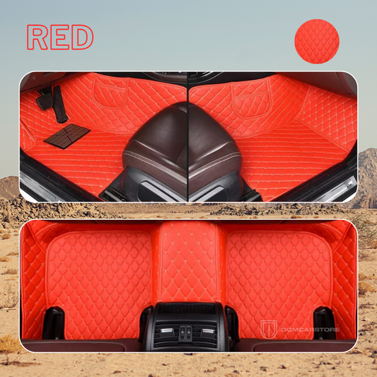 Red Color Floor Mats for Cars, SUVs, and Trucks (CM012)